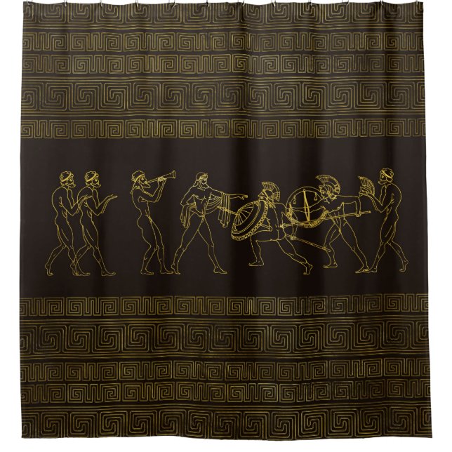 Ancient Sparta  Greece scene on greek pattern (Front)