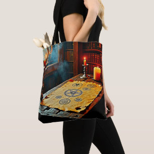 Ancient Spells on a Mystic Scroll Tote Bag