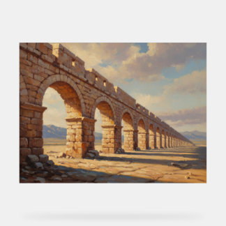 Ancient Stone Aqueduct a Timeless Architectural Acrylic Sign