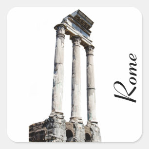 Ancient stone columns square sticker
