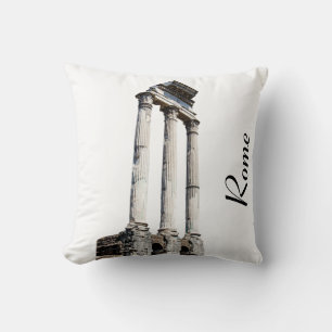 Ancient stone columns throw pillow
