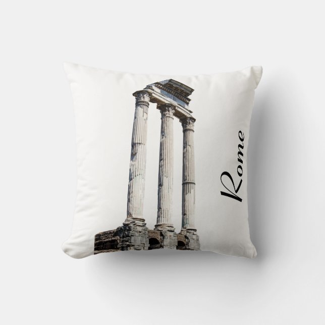 Ancient stone columns throw pillow (Front)