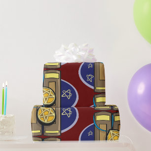 Ancient Stone Tablets with Pentagram Amulet Wrapping Paper