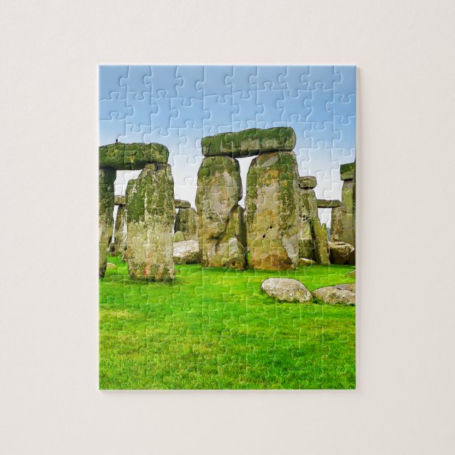 Ancient Stonehenge Standing Stones in Summer Art Jigsaw Puzzle (Vertical)
