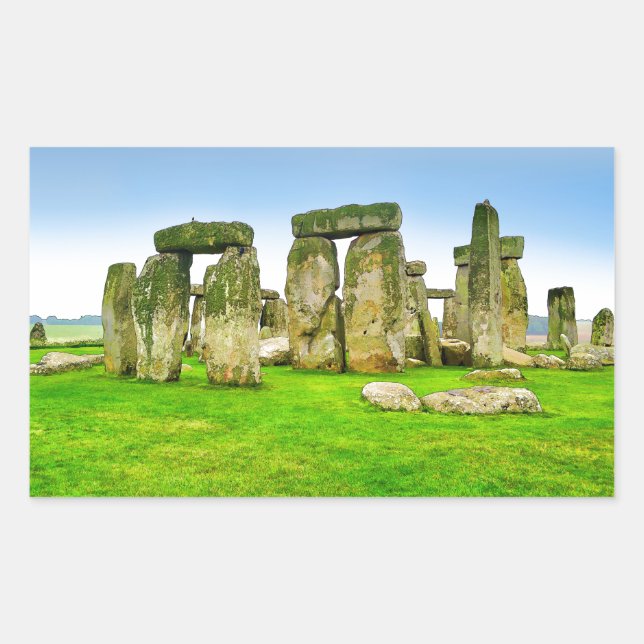 Ancient Stonehenge Standing Stones in Summer Art Sticker (Front)