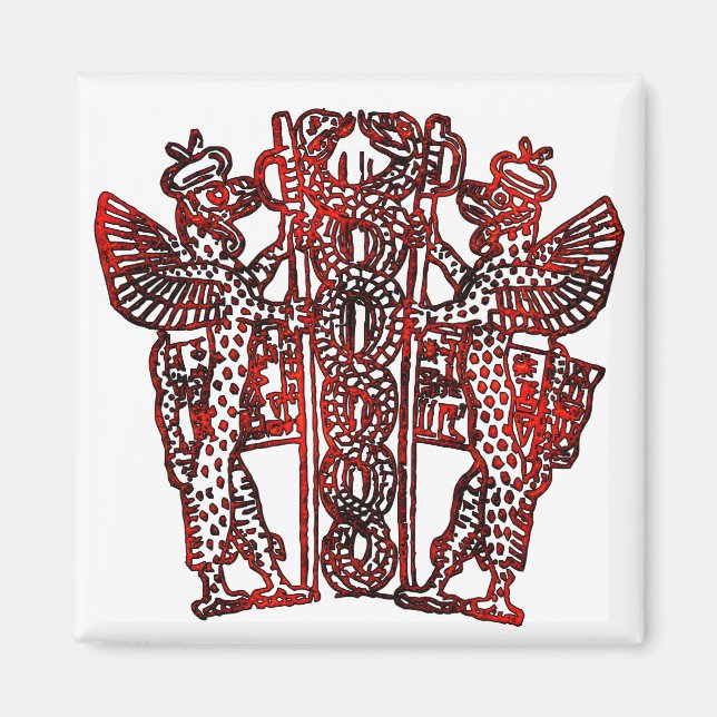 Ancient Sumerian Caduceus Magnet (Front)