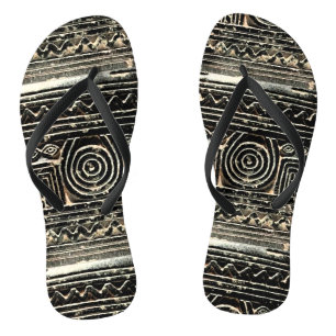 Ancient Sumerian Mesopotamian Pattern Flip Flops