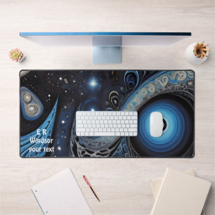 Ancient symbols in vibrant Abstract Design Desk Mat