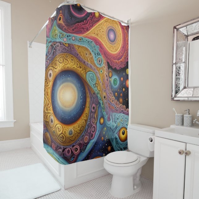 Ancient symbols pattern in vibrant Abstract Design (In Situ)