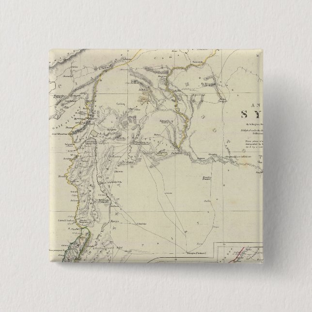 Ancient Syria to Sinai 2 Inch Square Button (Front)