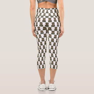 Ancient Tabby Cat Attitude Capri Leggings