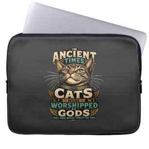 Ancient Tabby Cat Attitude Laptop Sleeve