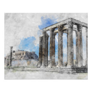 Ancient Temple of Zeus Athens Photo Print 