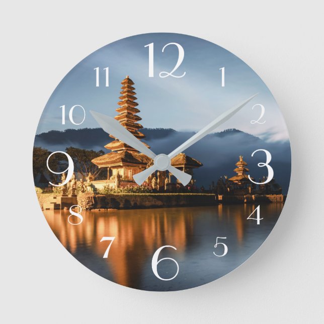 Ancient Temple Round Clock (Front)