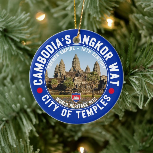 Ancient Temples of Cambodia – Angkor Wat Ceramic Ornament (Tree)