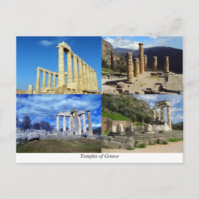 Ancient temples of Greece Postcard (Front)