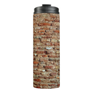 Ancient Textured Brick Wall of Lal Killa Indiaaged Thermal Tumbler
