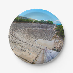 Ancient Theatre Epidaurus Greece Paper Plates 