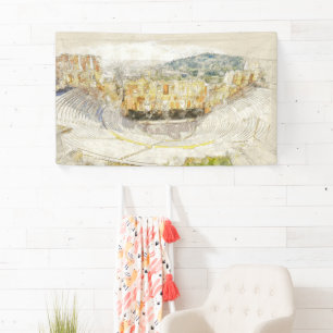 Ancient Theatre of Athens Greece Banner – Travel 