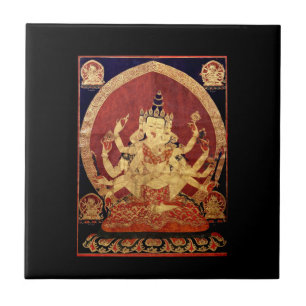 Ancient Tibetan Tapestry Tile