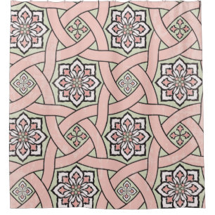 Ancient tile ornamental background, seamless patt