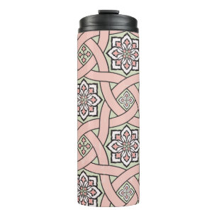 Ancient tile ornamental background,seamless patter thermal tumbler
