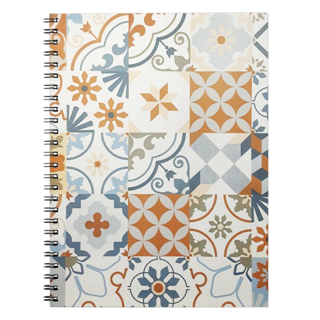 Ancient Tiles: Textured Background Pattern Notebook (Front)