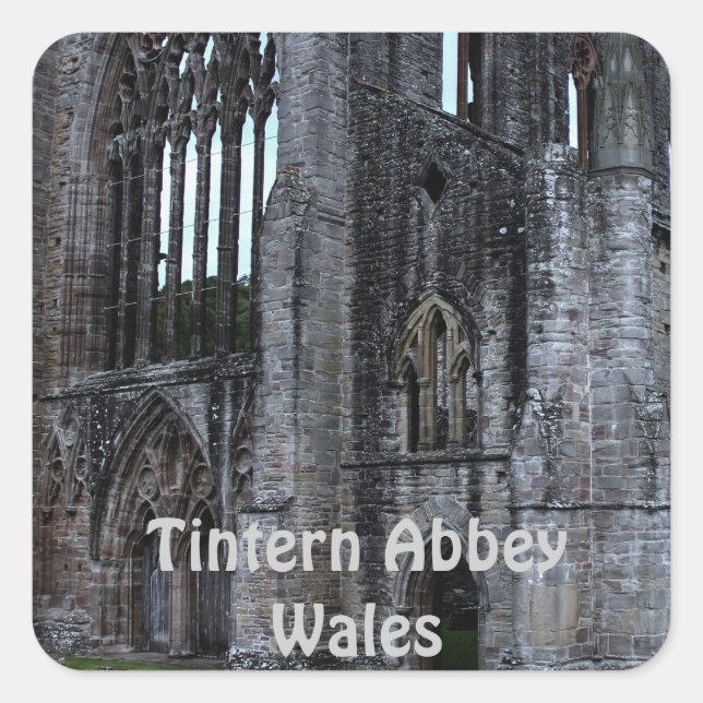 Ancient Tintern Abbey Cistercian Monastery Wales Square Sticker (Front)
