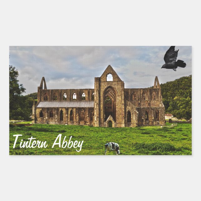 Ancient Tintern Abbey, Cistercian Monastery, Wales Sticker (Front)