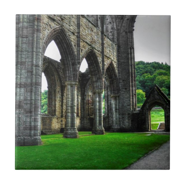 Ancient Tintern Abbey, Cistercian Monastery, Wales Tile (Front)