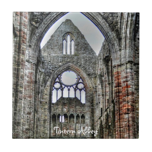 Ancient Tintern Abbey, Cistercian Monastery, Wales Tile (Front)