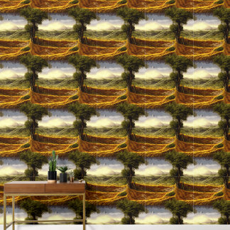 Ancient tree landscape wallpaper