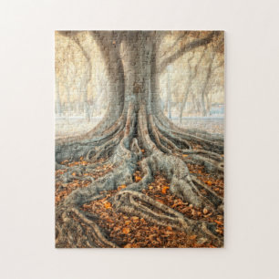 Ancient Tree Roots Jigsaw Puzzle