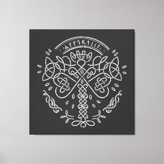 Ancient Viking Celtic Knotwork - Tree of Life Canvas Print