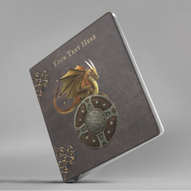 Ancient Viking Dragon Distressed Leather Custom Binder (Creator Uploaded)