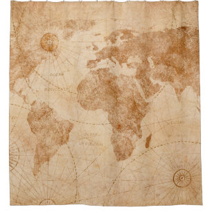 Ancient vintage world map illustrationmap, world,