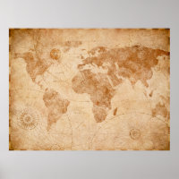 Ancient vintage world map illustrationmap, world, 
