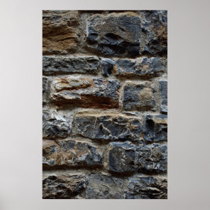 Ancient wall, Florence, Italy Poster