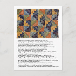 Ancient Wari Stepped Diamond Motif Postcard