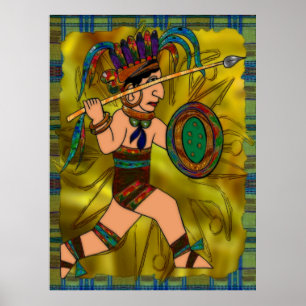 Ancient Warrior Native American Poster