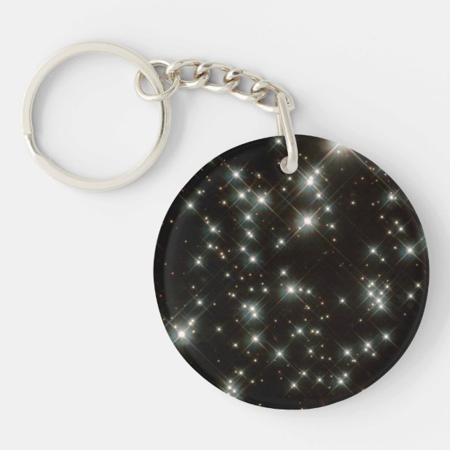 Ancient White Dwarf Stars In The Milky Way Galaxy Keychain (Front)