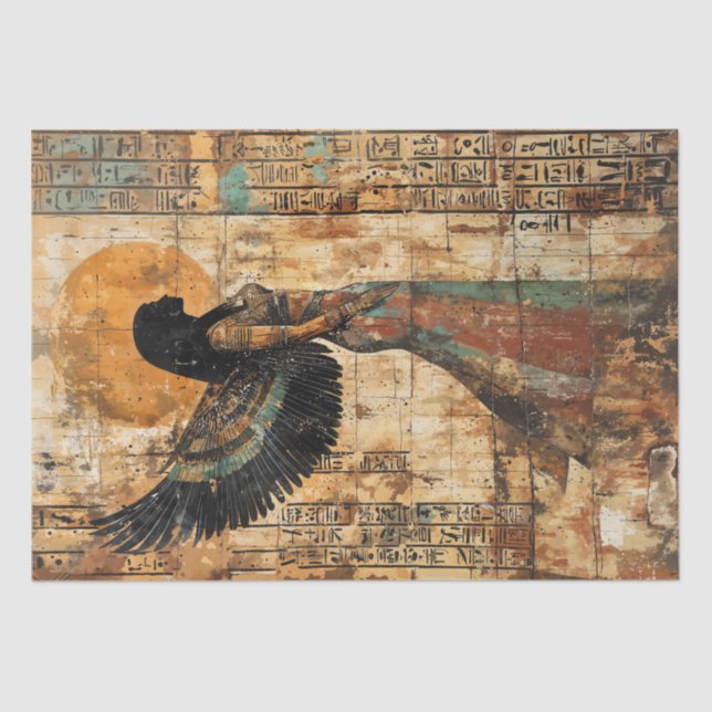 Ancient Winged Egyptian Goddess Tissue Paper (Front)