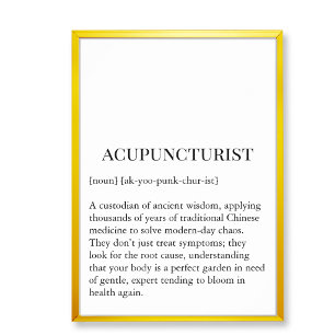 Ancient Wisdom Acupuncture Wall Art Wall Chart