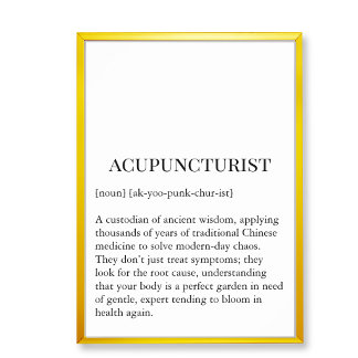 Ancient Wisdom Acupuncture Wall Art Wall Chart