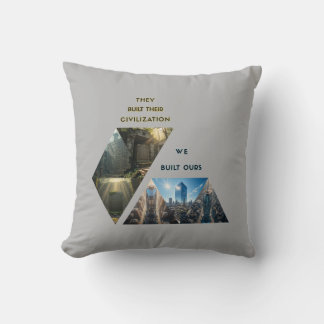 Ancient Wisdom, Modern Vision: Builders Through Ti Throw Pillow