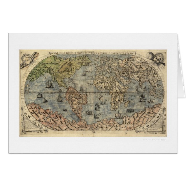 Ancient World Forlani Map By Paolo Forlani 1565 (Front Horizontal)