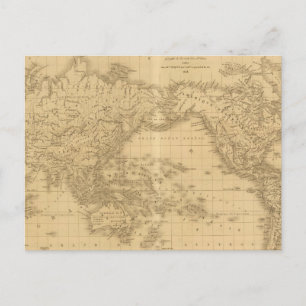 Ancient World Map Postcard