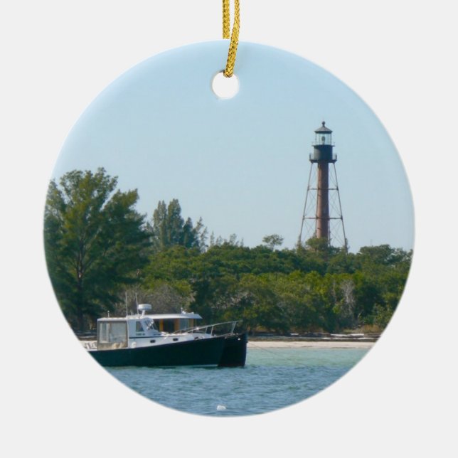 Anclote Key Lighthouse Ceramic Ornament (Front)