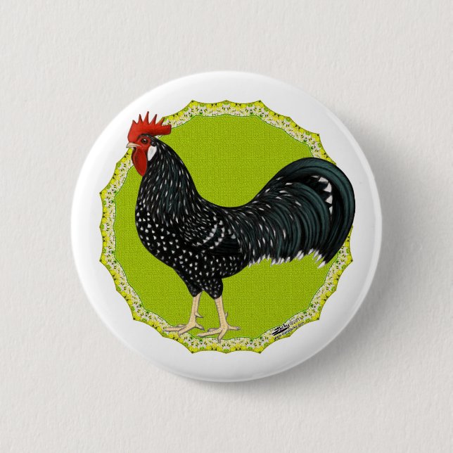 Ancona Rooster 2 Inch Round Button (Front)
