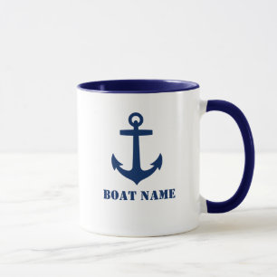 Ancre Ajouter Nom du bateau Mug aa0a